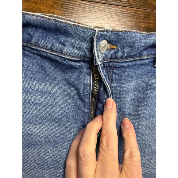 LOFT Denim Shorts Women 8 29 Blue Excellent Raw Hem Distressed Mid Rise 603849 - Picture 4 of 8